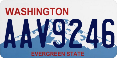 WA license plate AAV9246