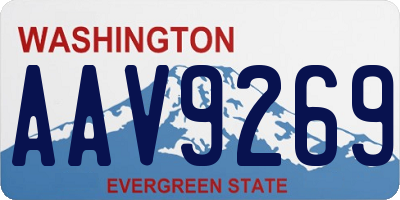 WA license plate AAV9269