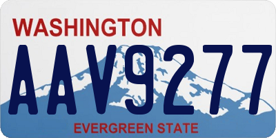 WA license plate AAV9277