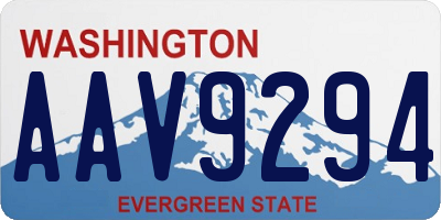 WA license plate AAV9294