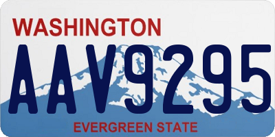 WA license plate AAV9295
