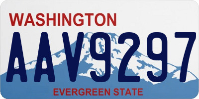 WA license plate AAV9297