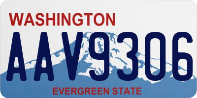 WA license plate AAV9306