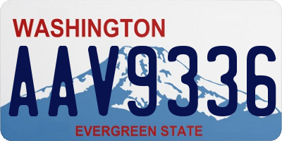 WA license plate AAV9336