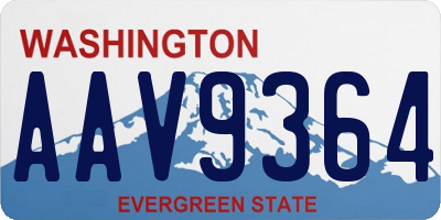 WA license plate AAV9364