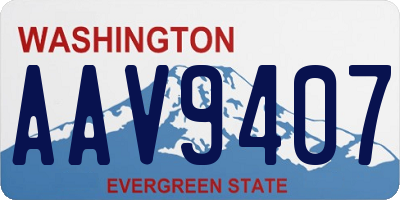 WA license plate AAV9407