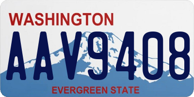 WA license plate AAV9408