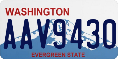 WA license plate AAV9430