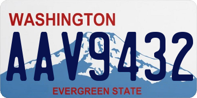 WA license plate AAV9432