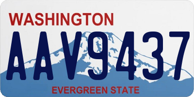 WA license plate AAV9437