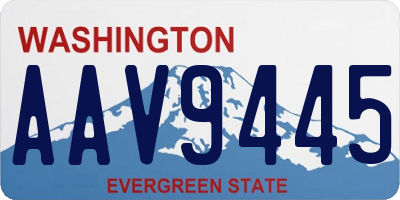 WA license plate AAV9445