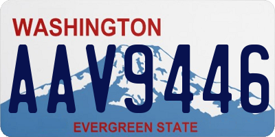 WA license plate AAV9446