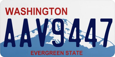 WA license plate AAV9447