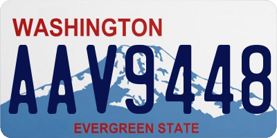 WA license plate AAV9448