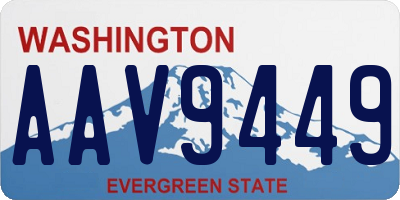 WA license plate AAV9449