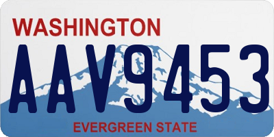 WA license plate AAV9453