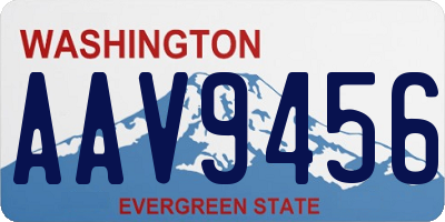 WA license plate AAV9456