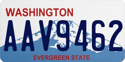 WA license plate AAV9462