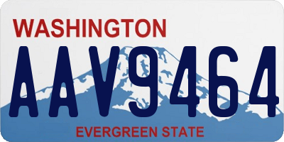 WA license plate AAV9464