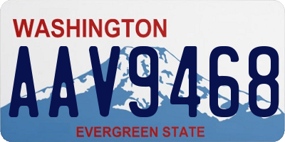 WA license plate AAV9468