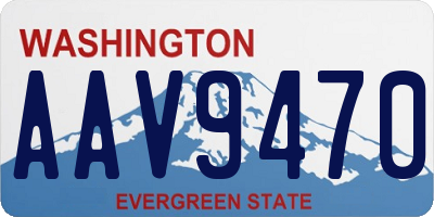 WA license plate AAV9470