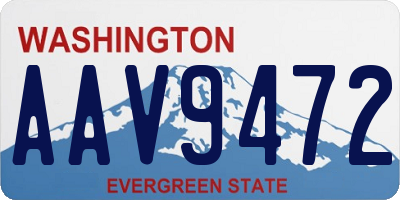 WA license plate AAV9472