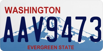 WA license plate AAV9473