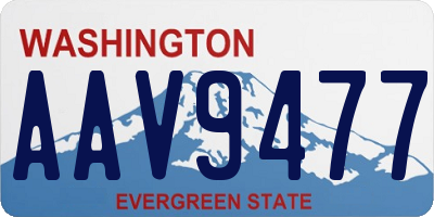 WA license plate AAV9477