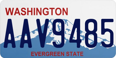 WA license plate AAV9485