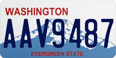 WA license plate AAV9487