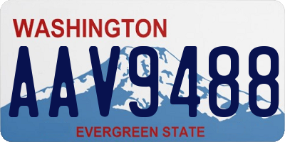 WA license plate AAV9488