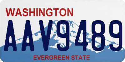 WA license plate AAV9489