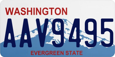 WA license plate AAV9495