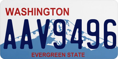 WA license plate AAV9496