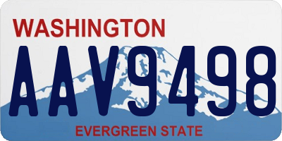 WA license plate AAV9498