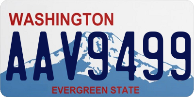 WA license plate AAV9499