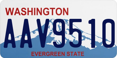 WA license plate AAV9510