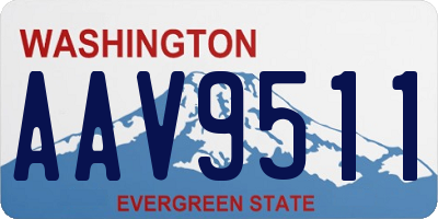 WA license plate AAV9511