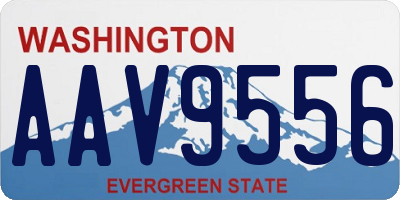 WA license plate AAV9556