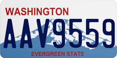 WA license plate AAV9559