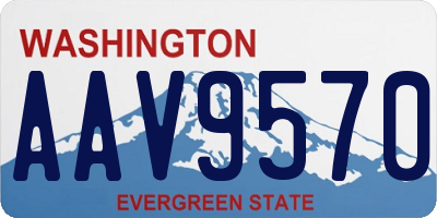 WA license plate AAV9570