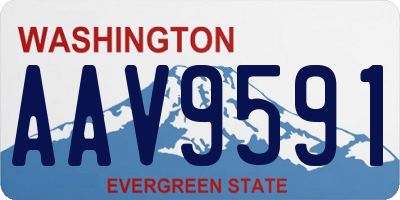 WA license plate AAV9591