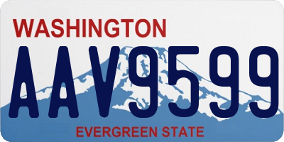 WA license plate AAV9599