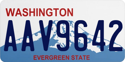 WA license plate AAV9642