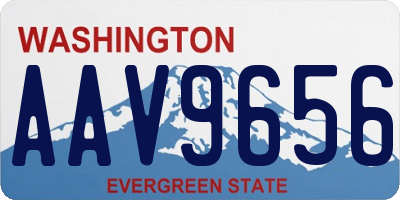 WA license plate AAV9656