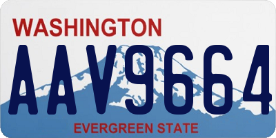 WA license plate AAV9664