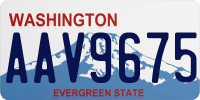 WA license plate AAV9675