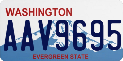 WA license plate AAV9695