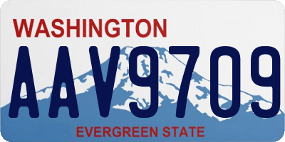 WA license plate AAV9709