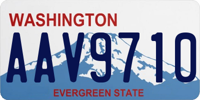 WA license plate AAV9710